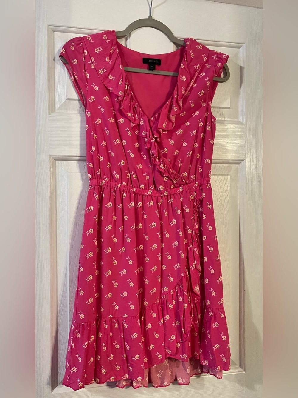 J.Crew V-neck Ruffle Dress in Floral Print - Picture 2 of 10